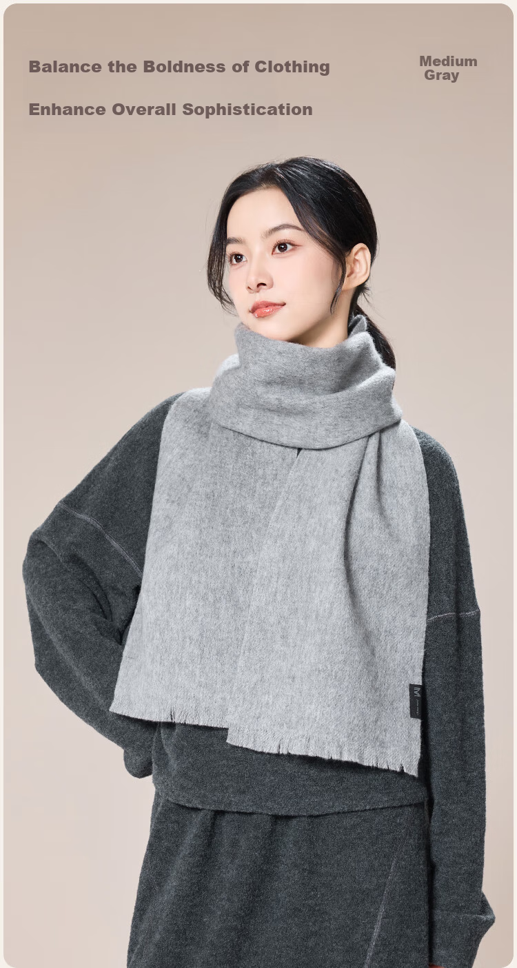JIUMU Women's Cashmere Scarf Autumn Winter Warm Shawl Wool Neck Warmer Gift Box for Mother's Day Birthday 9
