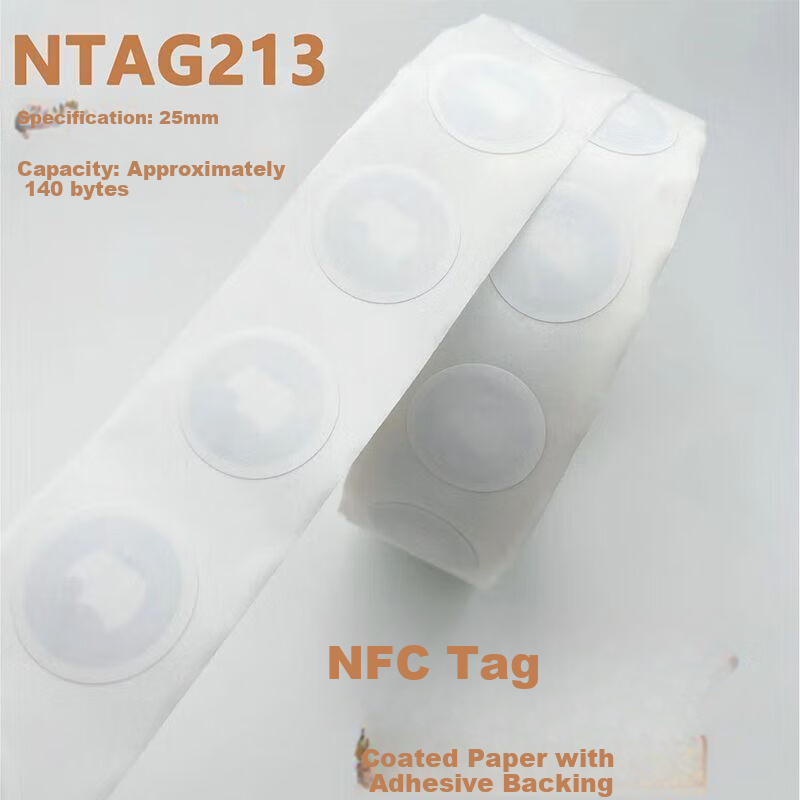 Shushan NFC Tag Sticker Chip with WiFi Music Wall Touch Waterproof NFC Label Stickers 10-Pack 2
