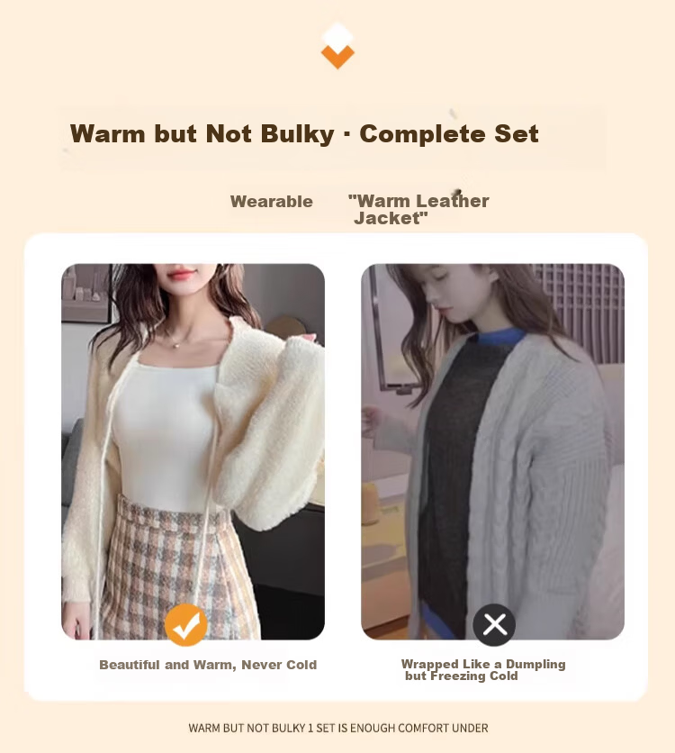 Langsha Youth Thermal Underwear Women Fleece Thickened Winter 10A Antibacterial Heating Lambswool Autumn Shirt and Pants Set 8