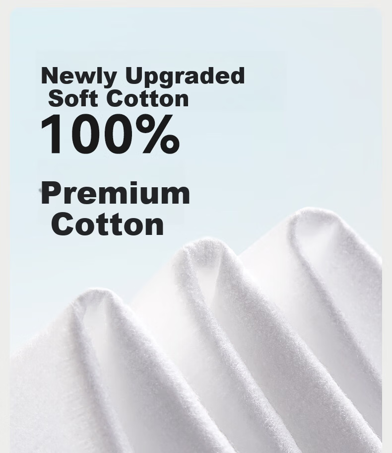 October Crystallization Baby Cotton Soft Wipes 300 Sheets Single Pack 100% Cotton Thickened Dual-use Dry and Wet Disposable Face Towels Suitable for Adults 3