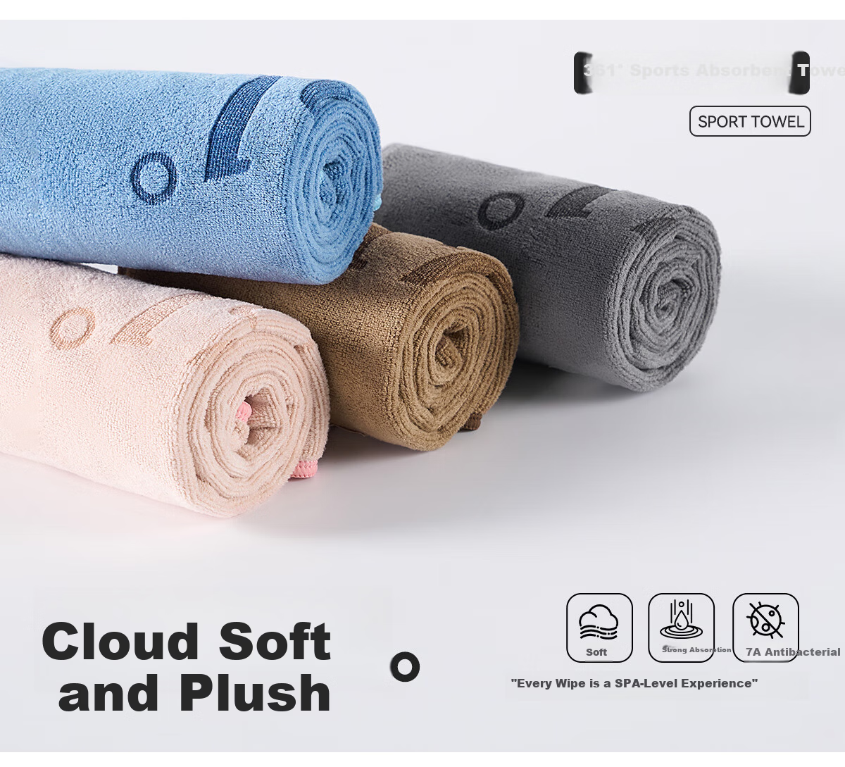 361° Quick-Drying Absorbent Bath Towel for Men And Women, Beach Sports Towel, Travel Swimming Fitness Portable Equipment 1