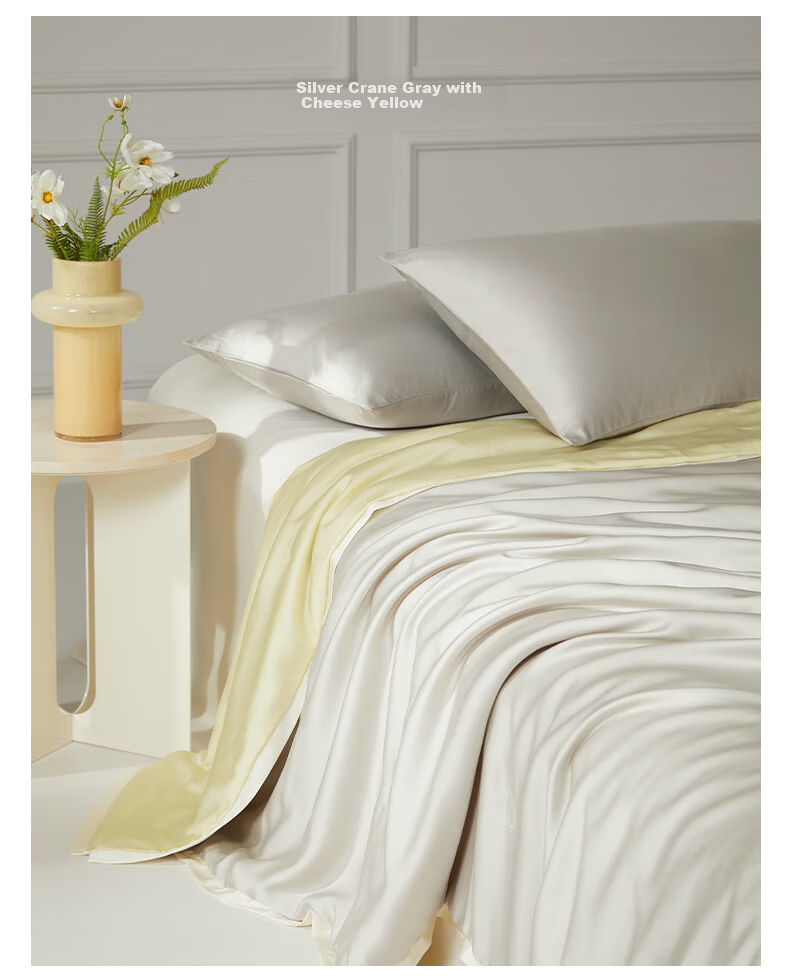 MIDO HOUSE Mingdu Tencel Summer Cooling Quilt Ice Silk Air Conditioning Quilt Machine Washable Naked Sleep Soybean Summer Thin Quilt Jade White 2x2.3m 14