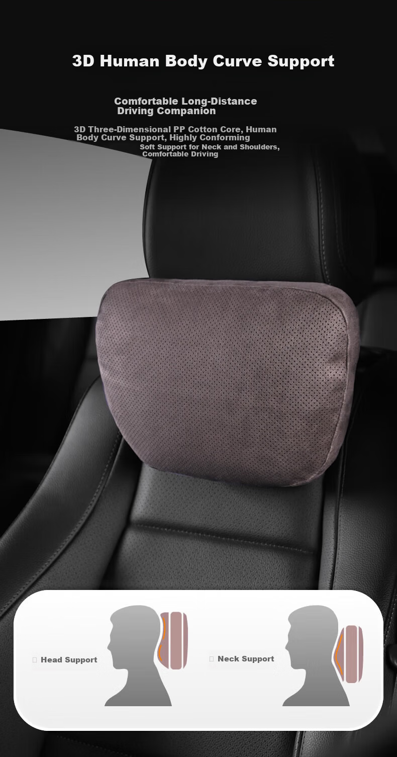 BIMLL Car Headrest for Mercedes-Benz S-Class Perforated Maybach Seat Pillow Neck Support Lumbar Cushion Universal Car Use 7