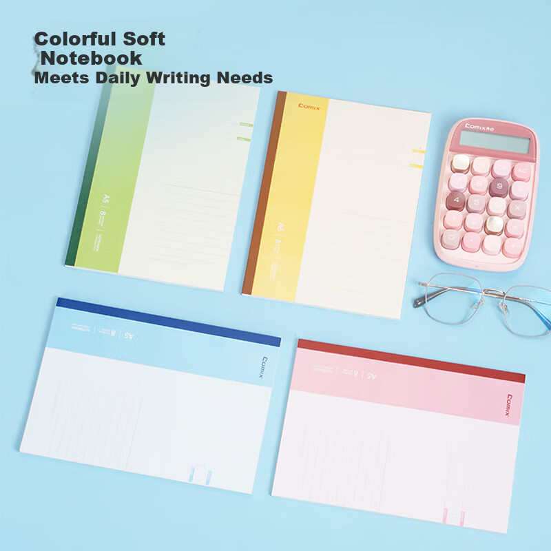 COMIX A5/30 Sheets/12-Pack Fashion Wireless Binding Softcover Notebook ECWA530-12