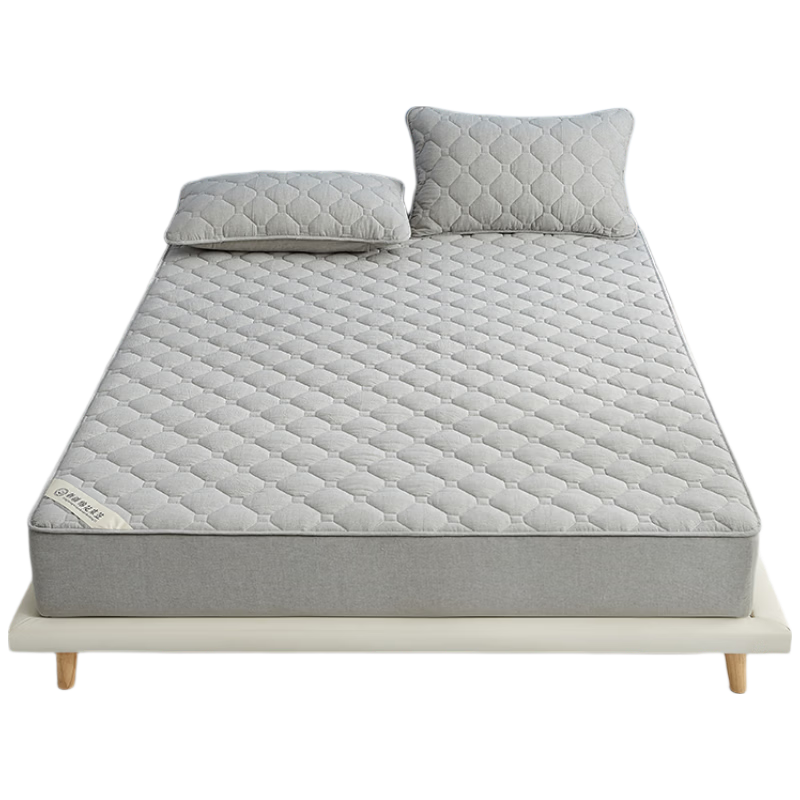 Hengyuanxiang Class A Pure Cotton Fitted Sheet 1.5x2m Thickened Quilted Mattress Protector Full Coverage