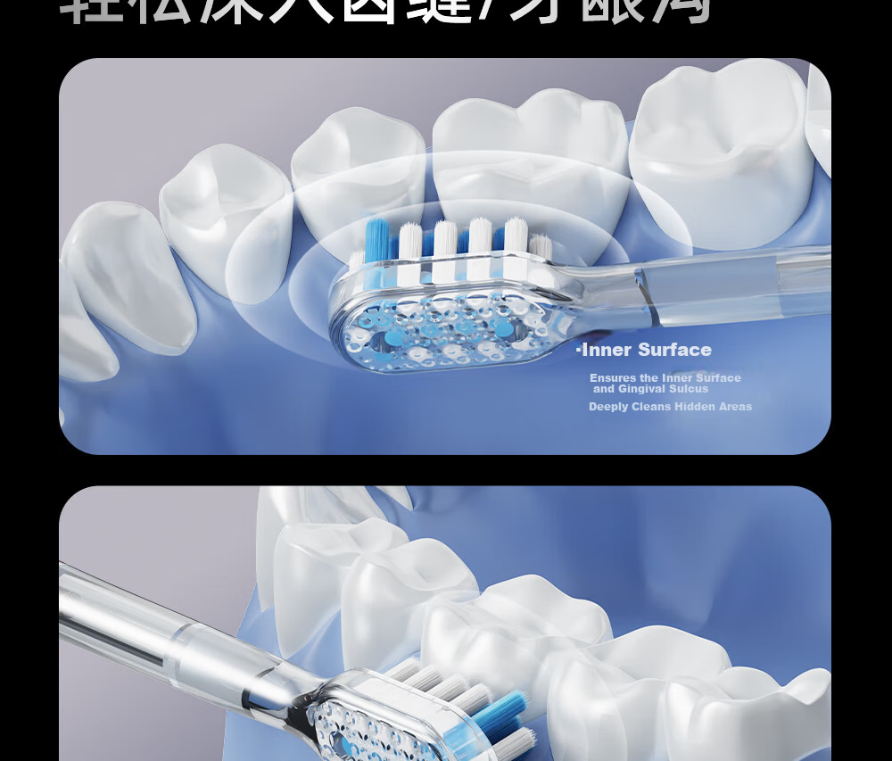 Prooral Sonic Vibration Electric Toothbrush for Adults Rechargeable Couples Gift LS-1 Silver Birthday Present 6
