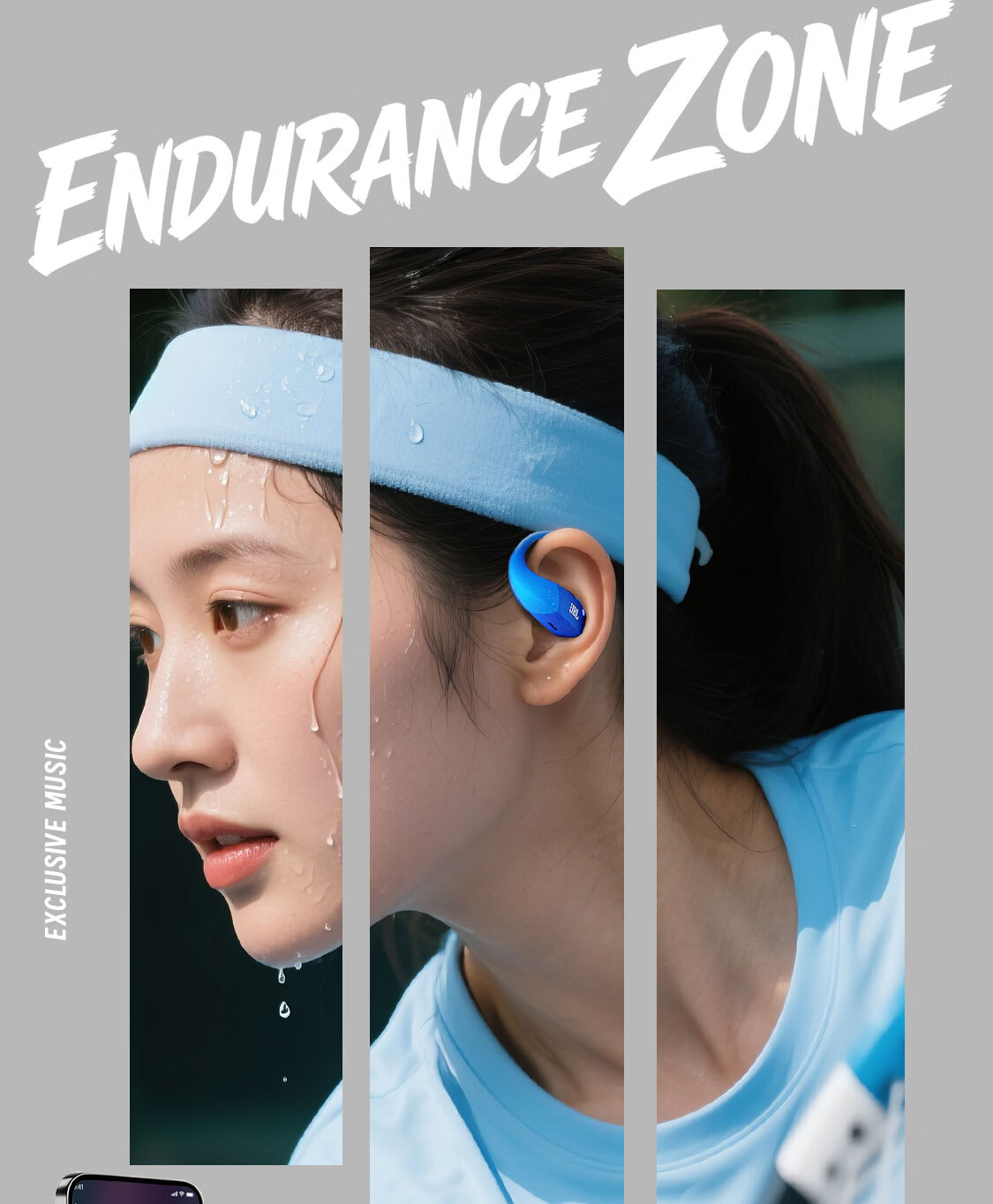 JBL ZONE Wang Chuqin Edition Wireless Open-Ear Bluetooth Earphones Ear-Hook Style Apple Earphones Back-to-School Gift Canyon Green 18