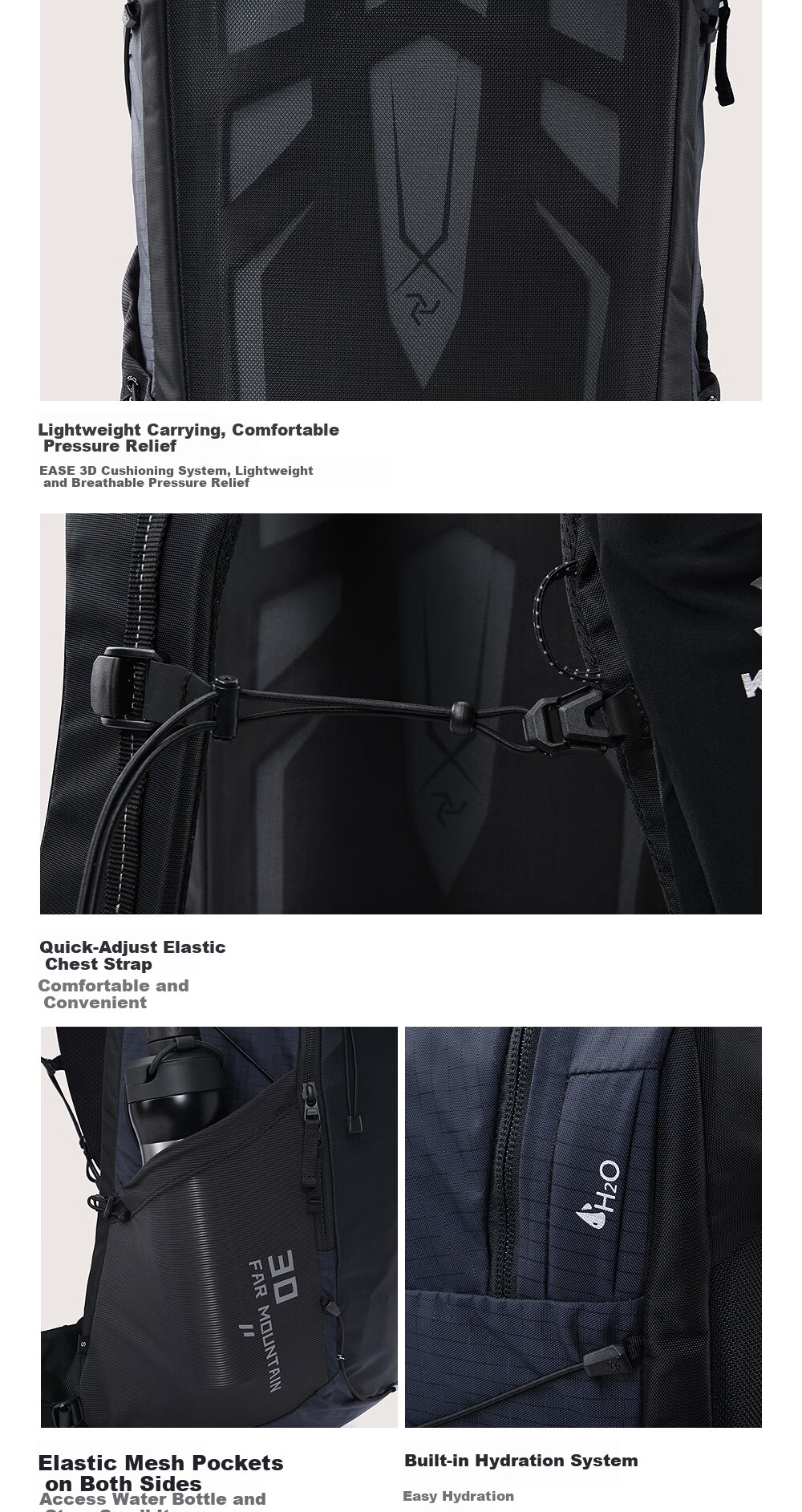 KAILAS Yuanshan 30L Lightweight Hiking Backpack Outdoor Breathable Durable Mountaineering Shoulder Bag 8