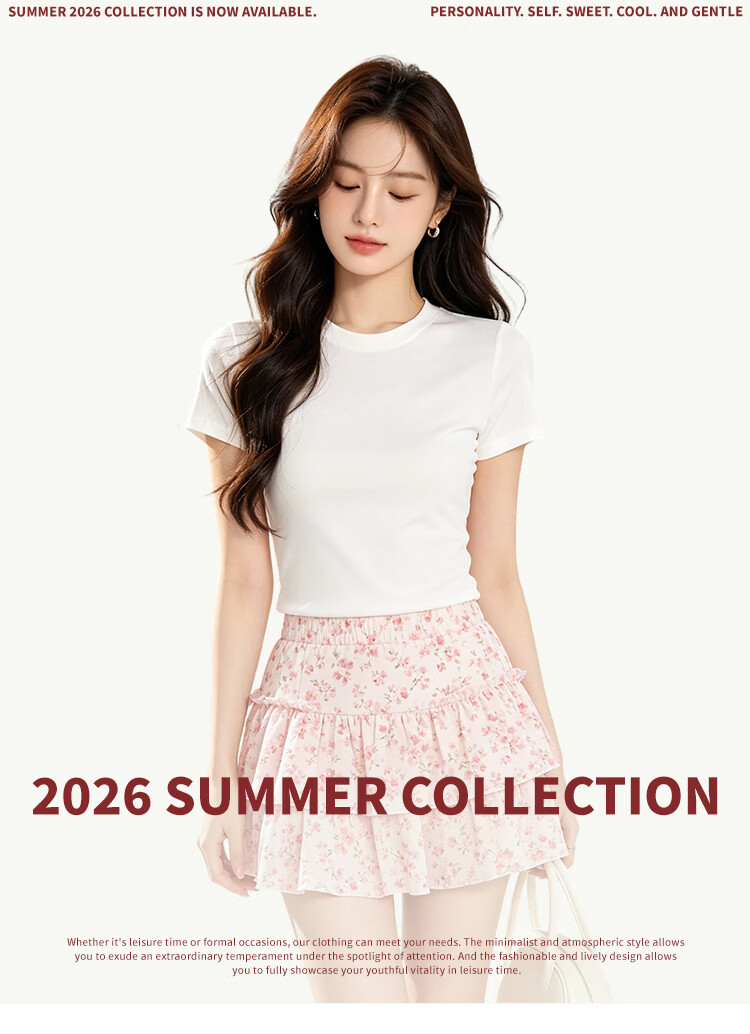 Muwei Black Crew Neck Shoulder-Fitted Short Sleeve T-Shirt for Women Summer New Pure Cotton Slim Fit Basic Top 1