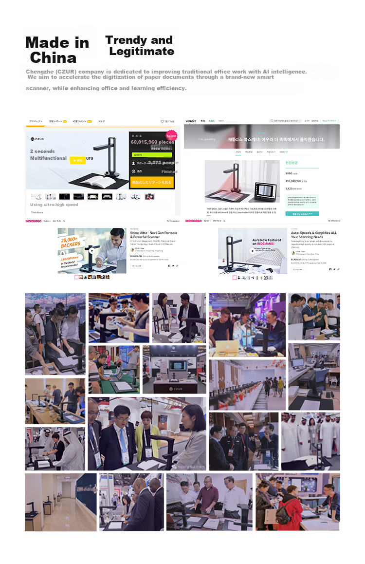CZUR PA3 High-Speed Document Camera, 20 Million Pixels, A3 Size, Continuous Scanning for Photos, Documents And Barcodes, Watermarking, Remote Online Teaching 16