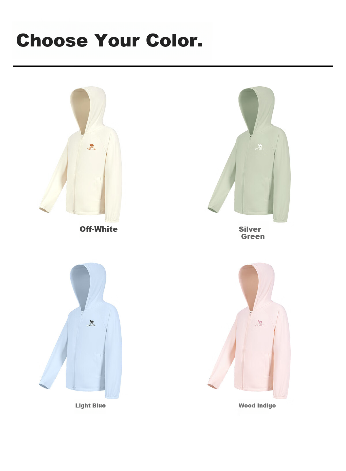 CAMEL [Mianmianbing] Children's Sun Protection Clothing, Summer Ice-Cool Breathable Lightweight Jacket, Skin Coat for Older Children, UV Protectio 13