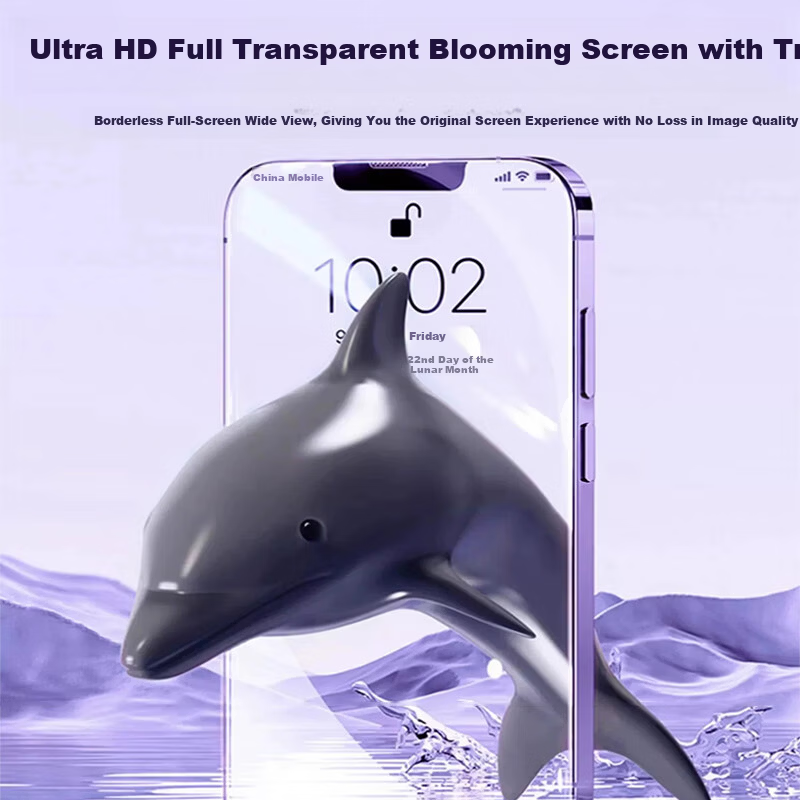 Baouzou [3-Pack - Damage Compensation] Tempered Glass Screen Protector for iPhone 17 Pro, Anti-Blue Light, Drop Resistant, High-Definition Full-Screen Protection Film