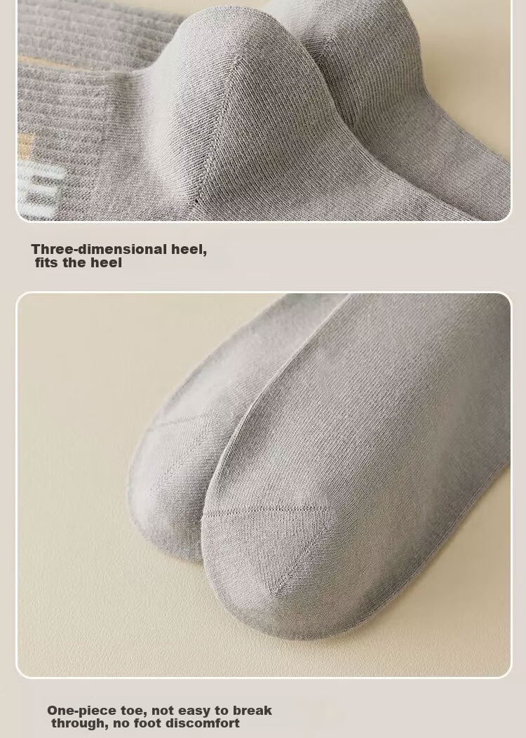 Yimian Men's 100% Cotton Antibacterial Odor-Resistant Long Tube Socks Spring Autumn Youth Sports Trendy High Tube 5 Pairs Pack 10