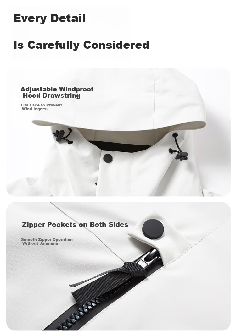 Romon Outdoor Hooded Softshell Jacket Unisex Spring Autumn Couple Dopamine Windproof Waterproof Mountaineering Coat 4