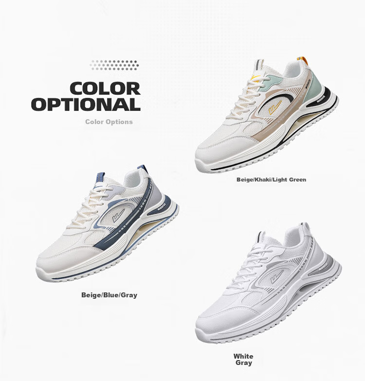 Warrior Men's Sports Shoes Summer Height Increasing Dad Sneakers Mesh Breathable Lightweight Trendy Casual Shoes Gray Blue Size 42 4