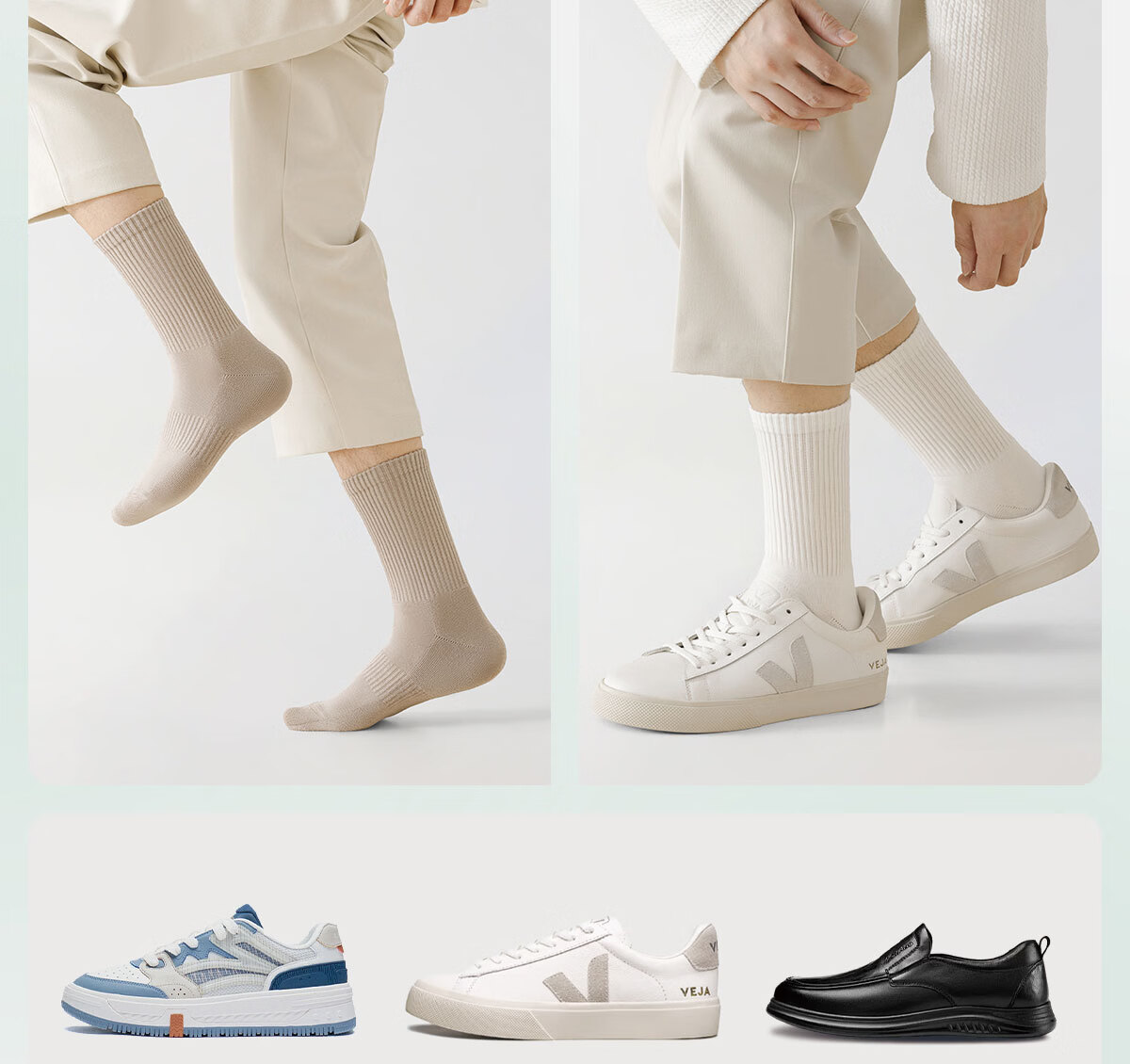 Qinxiang Pure Cotton Sweat-Absorbing Breathable Winter High Tube Socks Odor-Resistant Antibacterial Seamless Long Terry Socks 9