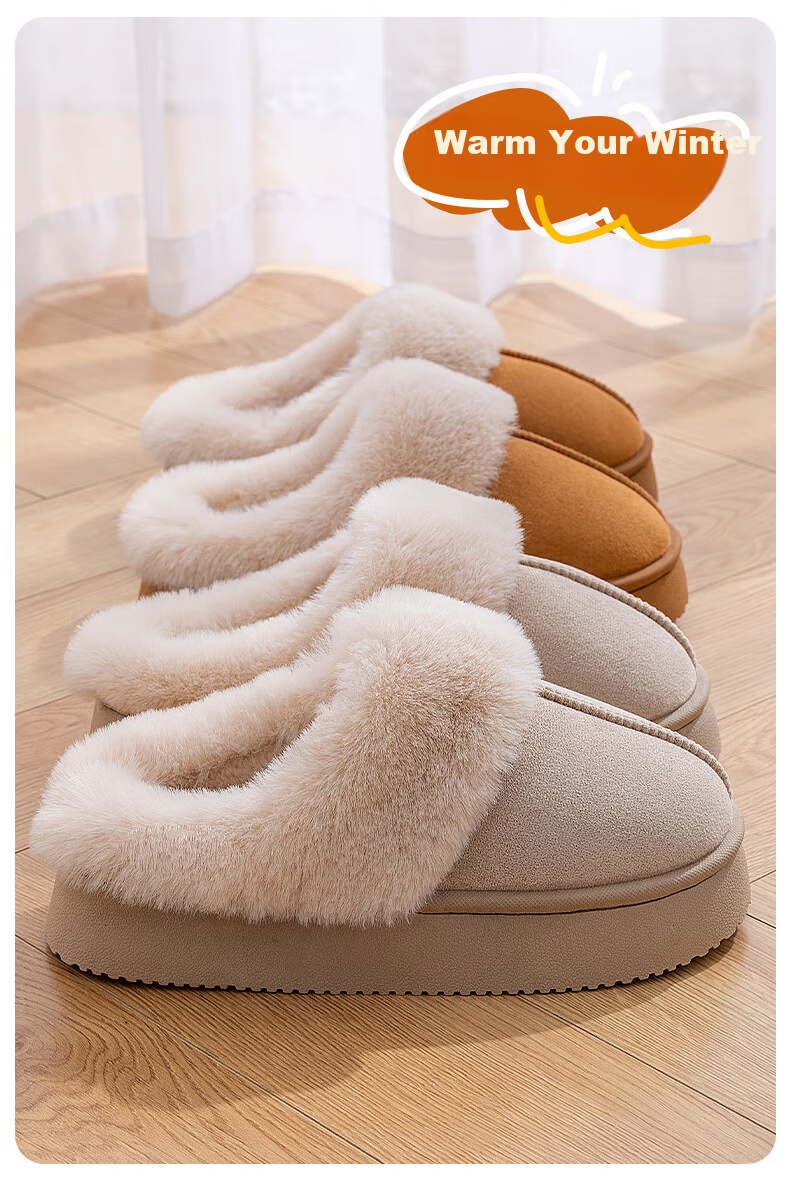 YUZHAOLIN Unisex Winter Fashion Plush Warm Indoor Cotton Slippers YG269 6