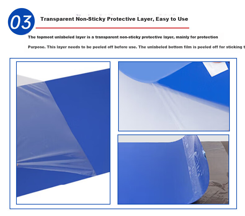 Burun Adhesive Dust Removal Mat Peelable Dust Sticky Sheet Cleanroom Factory Floor Mat Dust Removal 60×90CM 300 Sheets/Box Blue 10