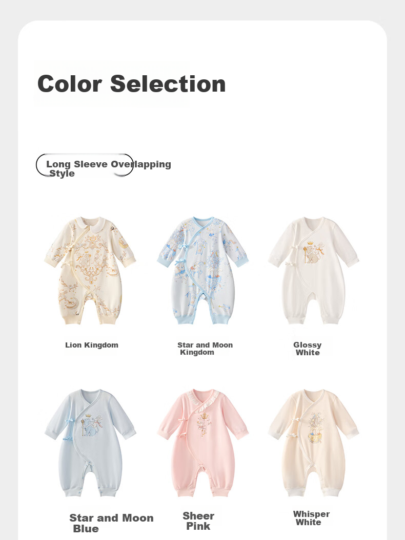 Babycare Baby Cotton Romper Newborn Bodysuit Full Moon Infant Clothing Champagne Pink 59cm 31