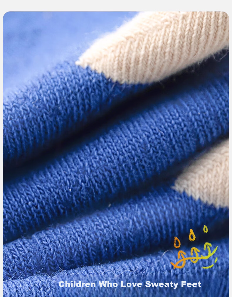 YUZHAOLIN 5 Pairs Kids Solid Color Cotton Socks Autumn Winter Seamless Mid-Calf Boys Antibacterial Odor-Resistant Sports Long Socks 5