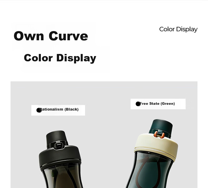 BABLOV Huaban Sen Tritan Water Bottle Sports Water Cup for Men and Children Non-Slip Design 670ml 14
