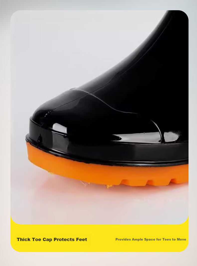 Leyoubaiyi Food Factory Labor Protection Rain Boots Size 44 Wear-Resistant Non-Slip High Tube Waterproof Work Sanitary Shoes White 10