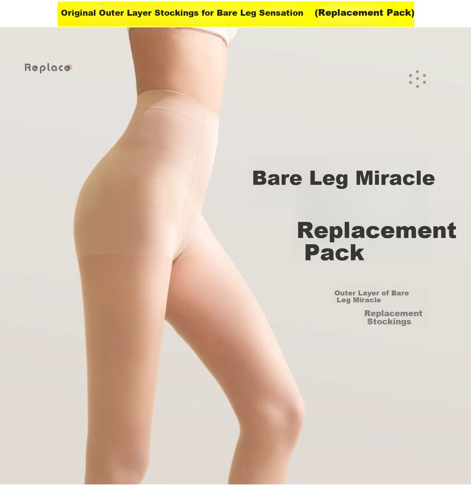 Moxun [Refill Pack] Bare Leg Sensation Magic Tights Regular and Button Style Outer Replacement Stockings Special Link 1