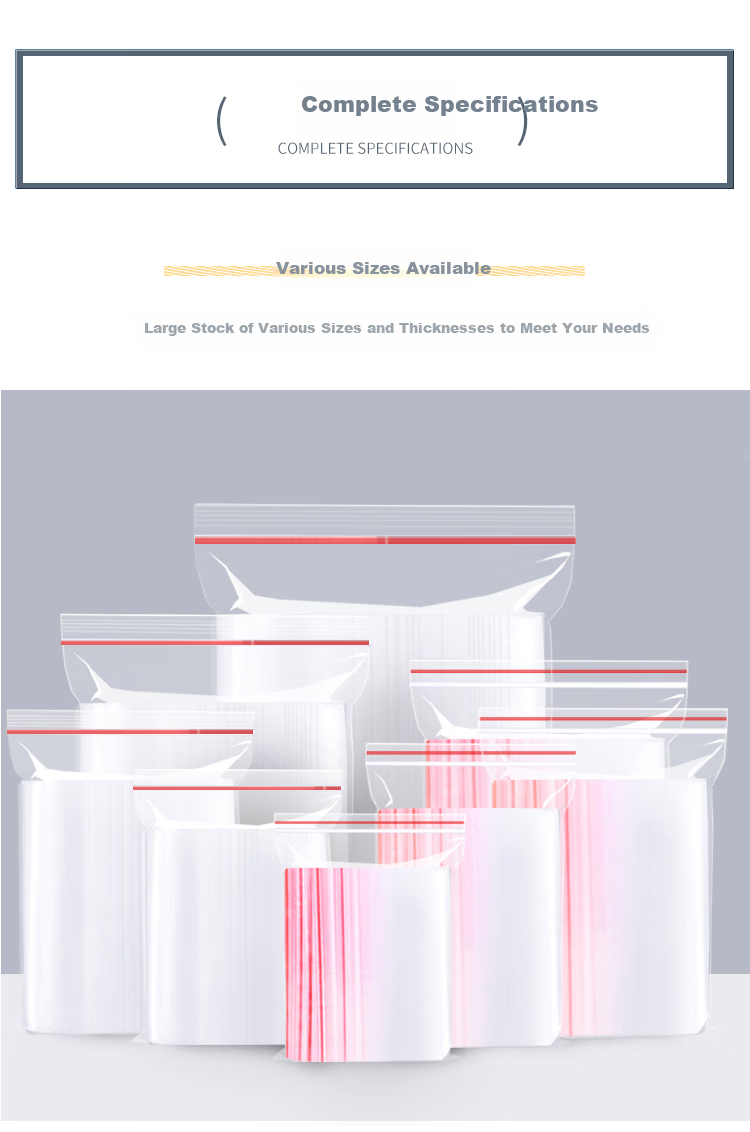 Miaoxinsi Food Self-Sealing Bags, Thickened Waterproof Transparent Dustproof Storage Bags, Sealed Plastic Packaging Bags, Sample Fresh-Keeping Sealed Bags 10
