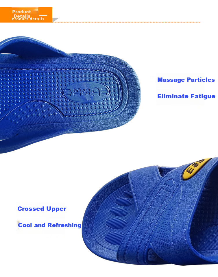 BAIGE Anti-Static Slippers, Soft Sole, Clean Room Work Shoes, ESD Non-Slip Odor-Resistant Work Shoes for Dust-Free Workshop, Cross Yellow Label Black, Size 43-44, CW840544 7
