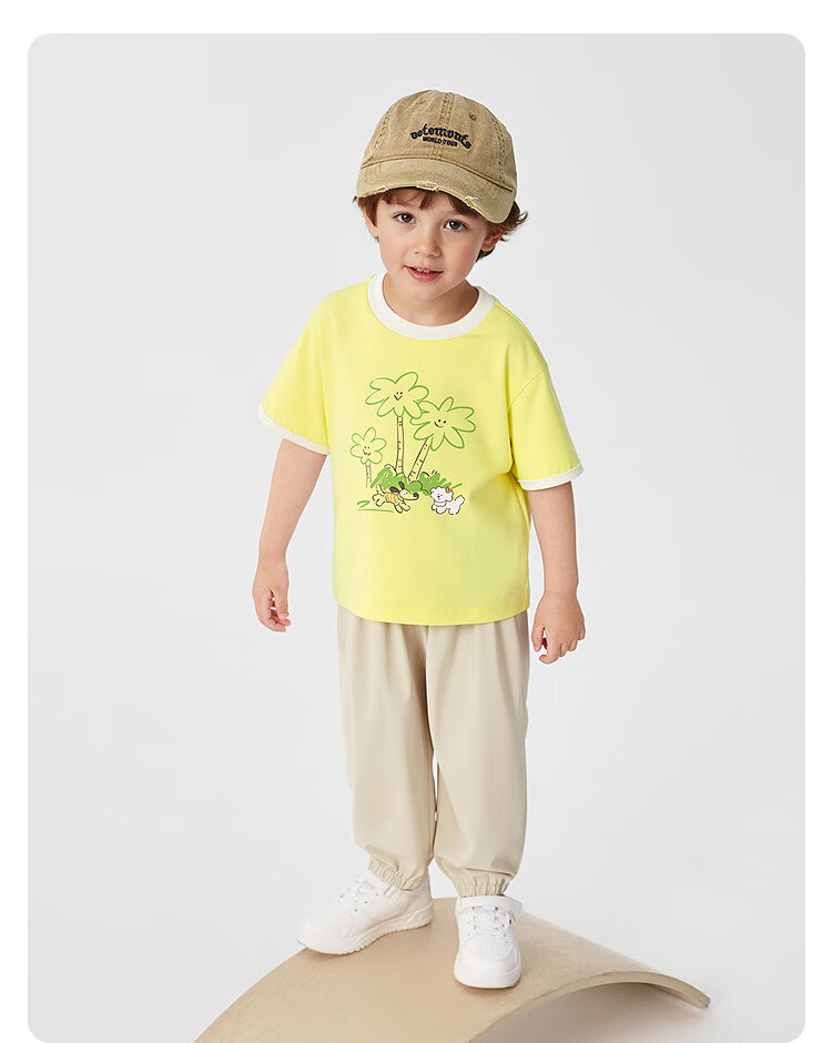 Balabala Kids Short Sleeve Set Girls Boys Baby Two-Piece 2026 New Summer Cotton Feel T-Shirt and Pants Trend 14
