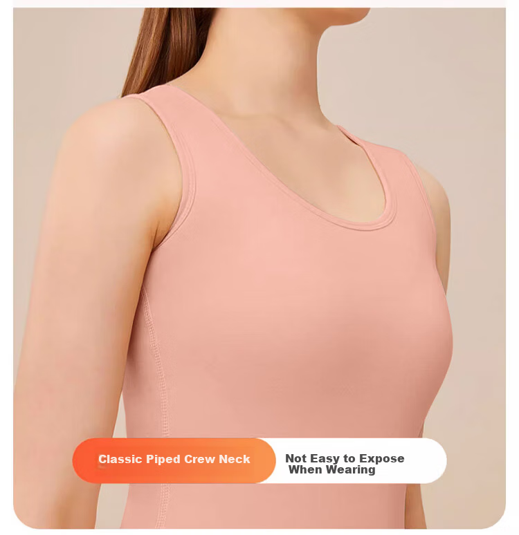 LangSha Autumn Winter Warm Lamb Fleece Thickened Antibacterial Mite-Resistant Vest Women's Thermal Base Layer Sleeveless Top 10