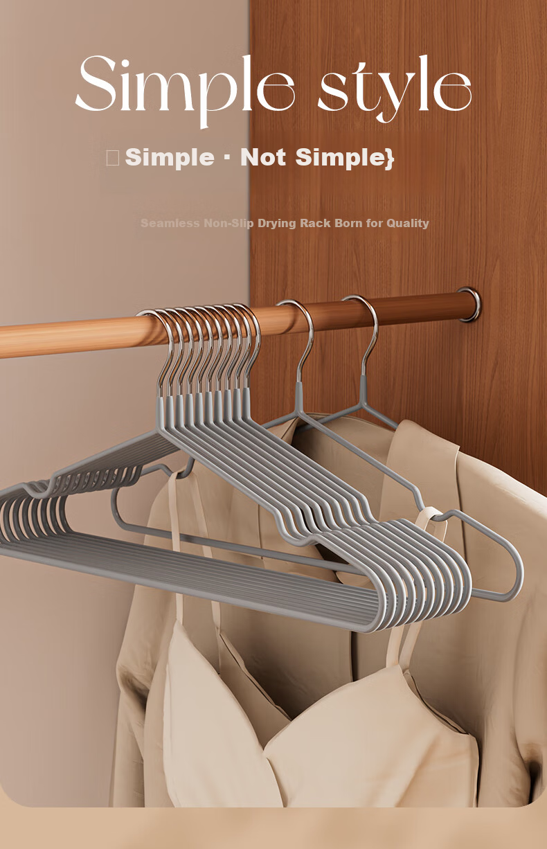 Bangnimeijia Clothes Hanger, Thickened for Home Use, Non-Slip Shoulder Angle Drying Rack for College Dormitory 1