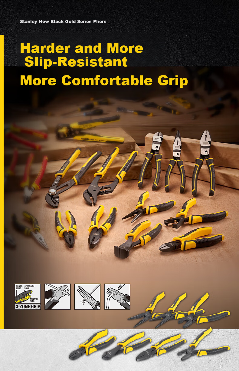 STANLEY Black & Gold Series 8" Steel Wire Cutters STHT0-74367 1