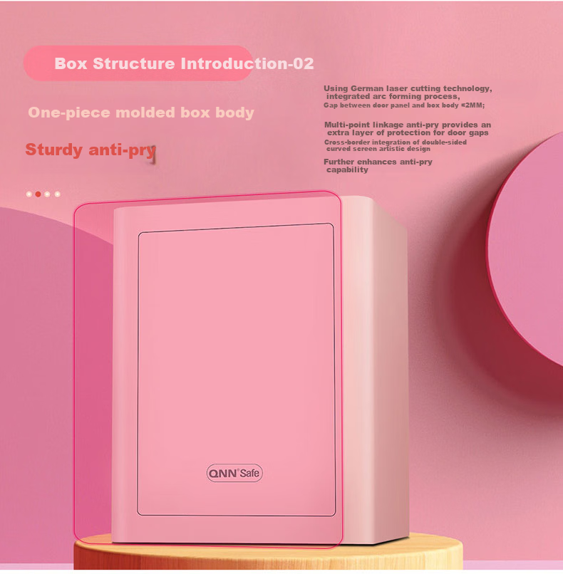 All-in-One Smart Safe 30CM High Fingerprint Password Six Unlock Methods Home Anti-Theft Office Small Safe Remote Access Wall/Cabinet Built-in Security Box 15
