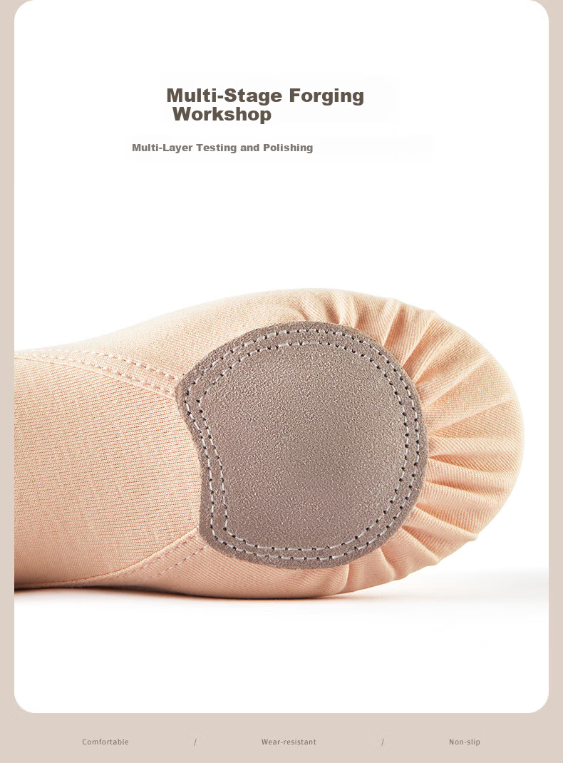 TIEJIAN Dance Shoes Adult Children Spliced Elastic Fabric Ballet Practice Shoes Unisex Chinese Classical Dance Shoes Camel Color Size 37 9