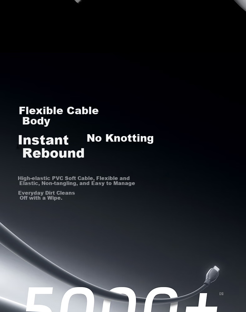 Baseus Type-C Data Cable, 6A Super Fast Charging 100W/66W, Suitable for Huawei Charging Cable P50/Mate60 Honor70Pro/50 Xiaomi Phone Cable Car Charger, Starry Black 8