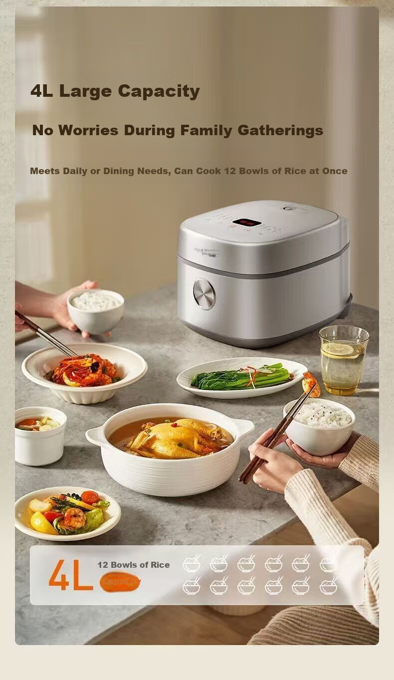 Joyoung ZMD Peace of Mind Series 0-Fluoride Enamel Ceramic Pot Rice Cooker 4A Grade Rice IH Induction Heating Multifunctional Smart Reservation 4L F-40NF079 12