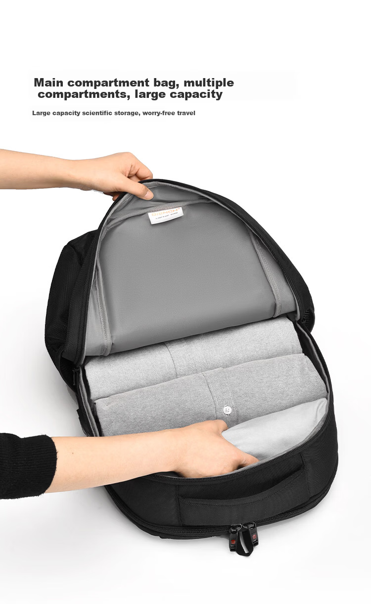 BRINCH Laptop Backpack Men's 17.3 Inch Shockproof Business Travel High Capacity Notebook Bag 9
