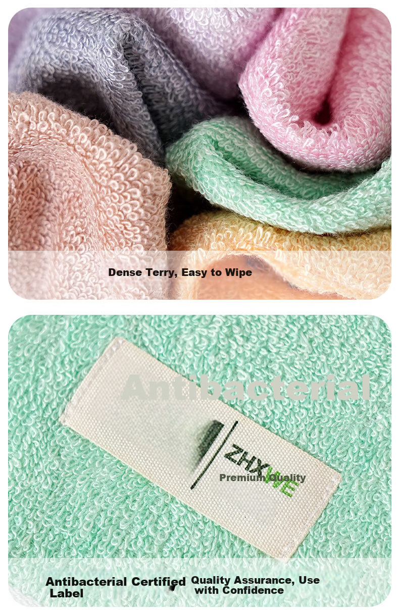Bamboo 100 Bamboo Fiber Antibacterial Adult Large Towels 3-Pack Absorbent Lint-Free Face Towels 34×70cm 100g Each 17