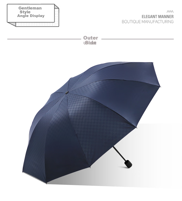 Paradise Umbrella Double Folding Umbrella 10 Ribs Extra Large Classic Portable Newman Green 6