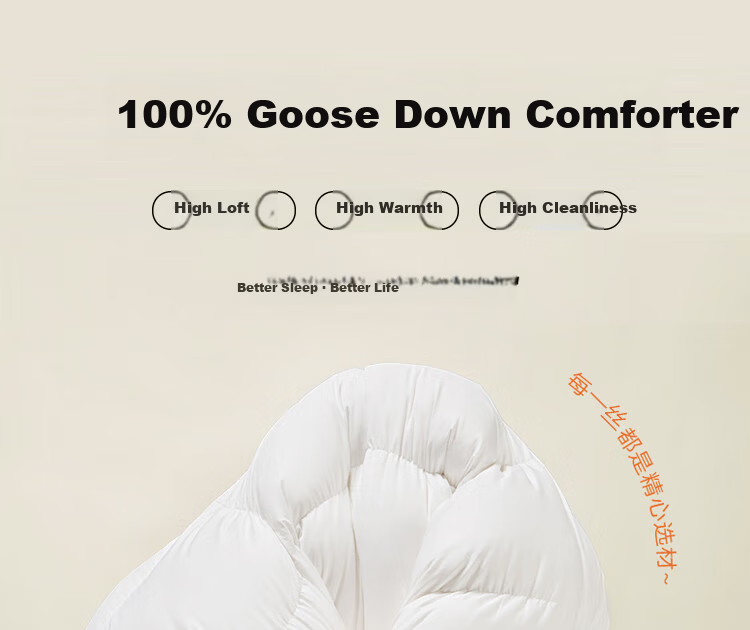 MUJI Class A 100% White Goose Down Comforter Autumn and Winter Quilt Core 220*240cm【Fill 2000g】 1