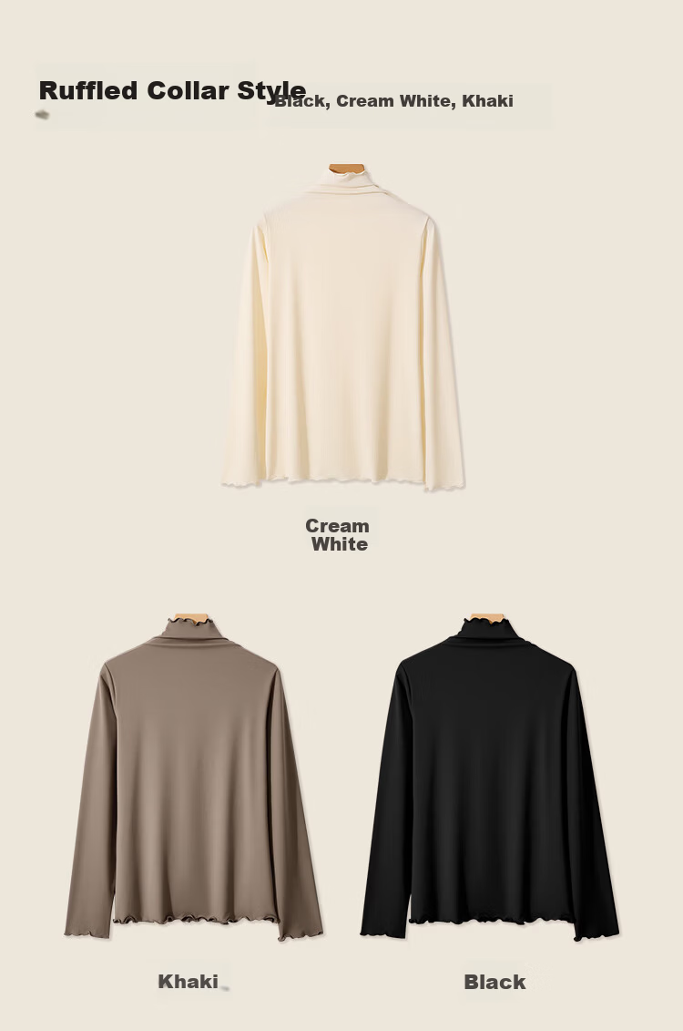 Ordifen 10A Antibacterial Base Layer Women's Long Sleeve Slim Fit High Elasticity Round Neck Autumn Winter T-Shirt XL 3