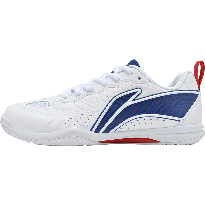 Li-Ning Table Tennis Shoes Eagle Eye 3.0, Non-Slip, Wear-Resistant, Breathable, Professional Training Sports Shoes, Unisex Style, White/shadow Purple Blue, Size 39