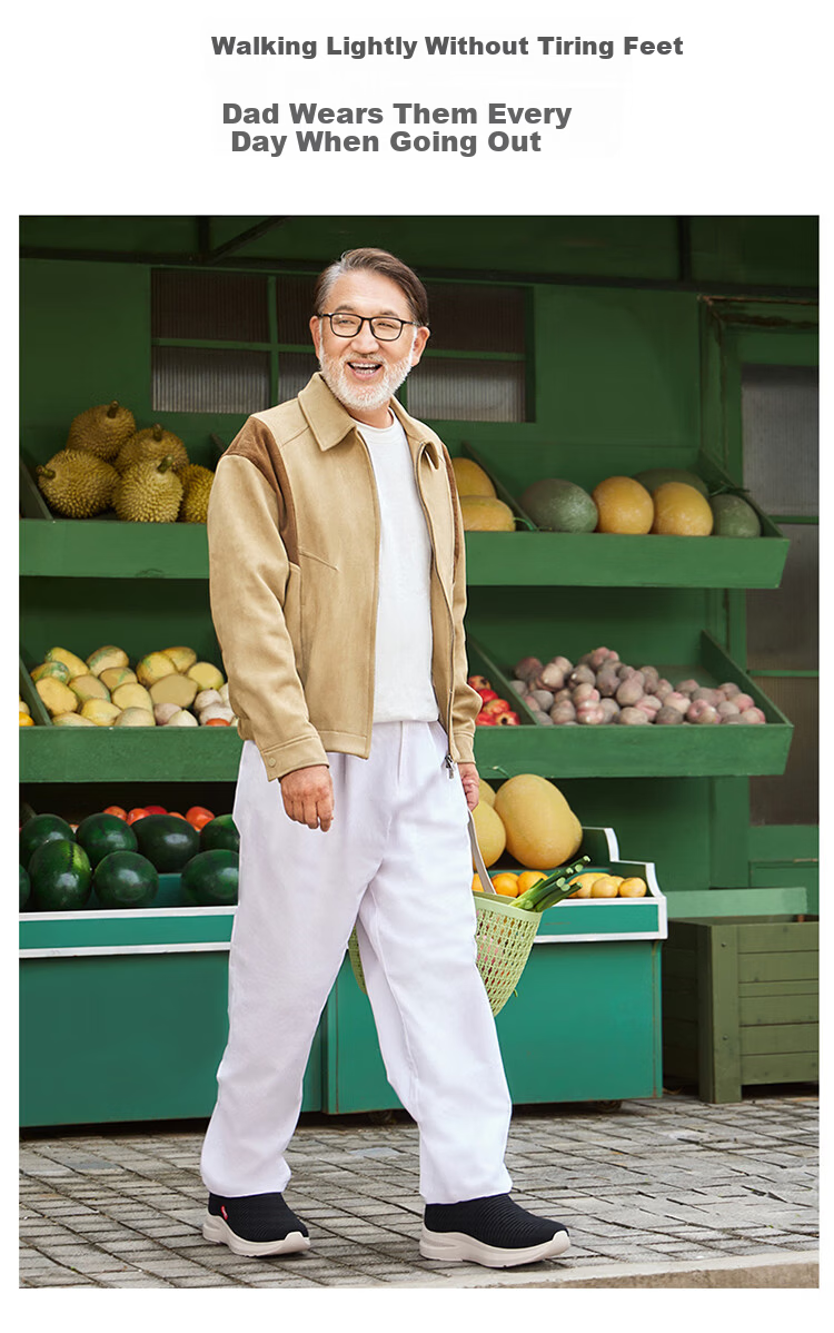 Zulijian Authentic Elderly Men's Shoes 2026 Spring Summer New Breathable Mesh Casual Slip-On Non-Slip Cloth Shoes for Dad 5
