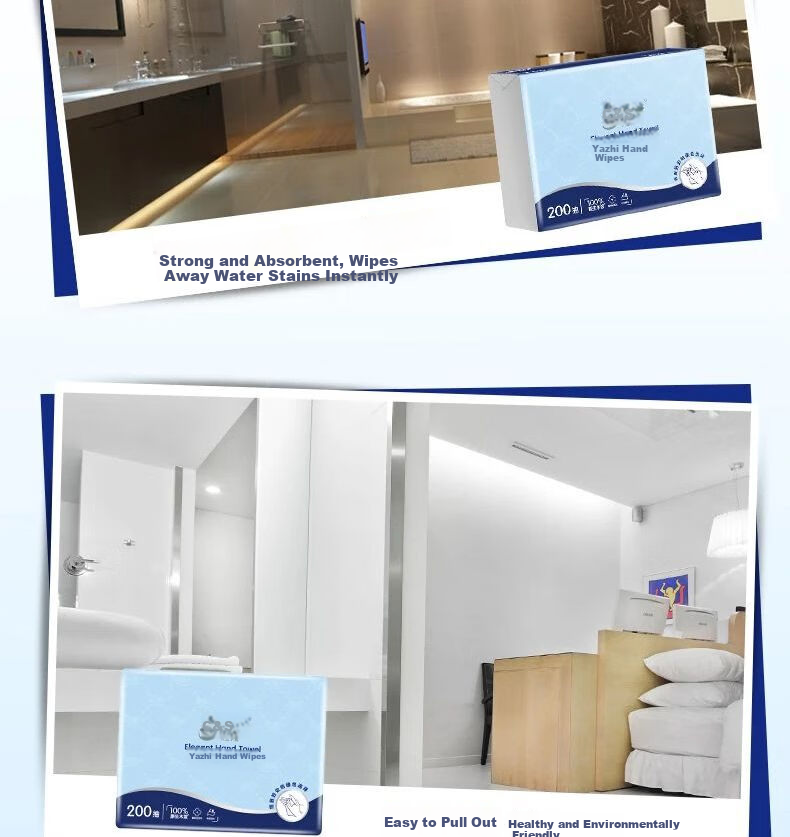 C&S Hand Towel Paper Commercial Bathroom Single-Ply Strong Absorbent Tissue 200 Sheets * 20 Packs Box JC218 12