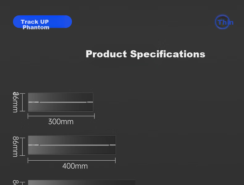 CHNT Track Socket Surface Mounted No-Drill Wall Rail Socket Ultra-Thin Phantom Adapter Xuanwu Gray 34