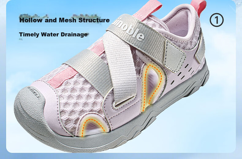Ginoble Baby Walking Shoes 2026 Summer New Breathable Sandals for Boys and Girls 1-5 Years GW1873 Light Purple 16
