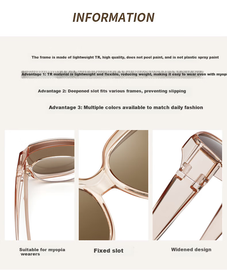 LESCA LUNETIER Polarized Clip-On Sunglasses for Women UV Protection Driving - Upgraded Polarized Brown Frame with Brown Lenses 12