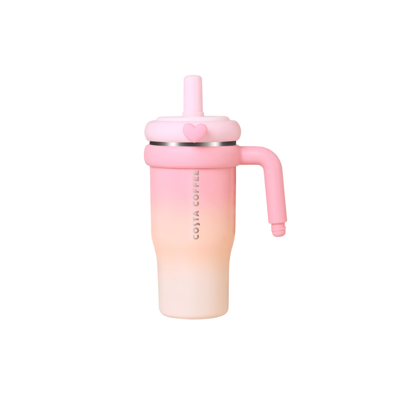 COSTA 26th Anniversary New Giant Large Capacity Insulated Water Bottle with Straw for Men and Women, Student Ice Mug, Outdoor Portable Cup
