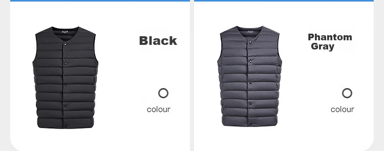 BOSIDENG Men's Spring and Autumn 90% Down Lightweight Round Neck Slim Short Vest Casual Jacket Gift 9